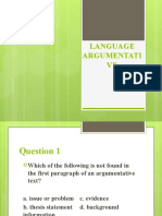 Language of Argumentative 1 1