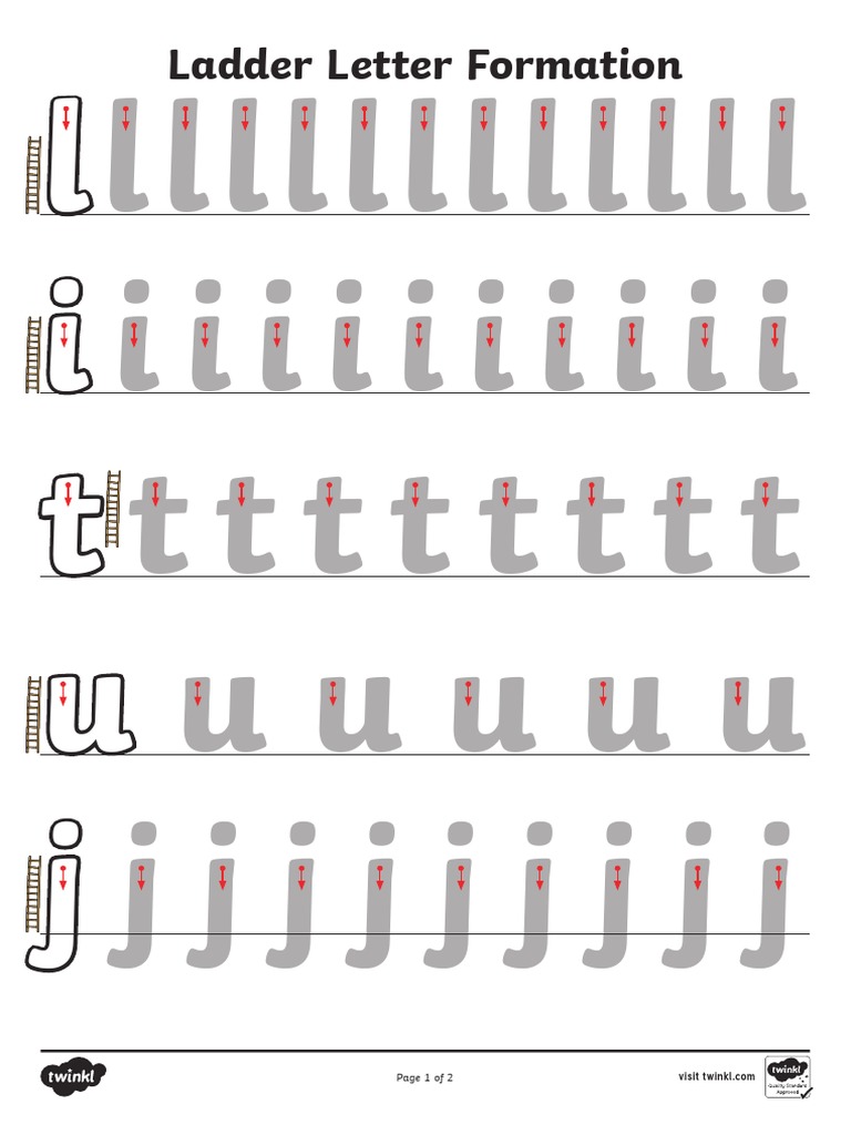 Ladder Letter Formation PDF
