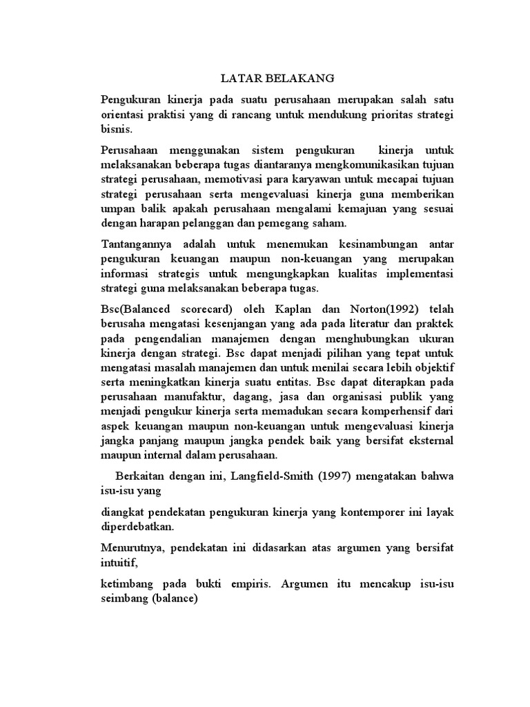 Balanced Scorecard | PDF