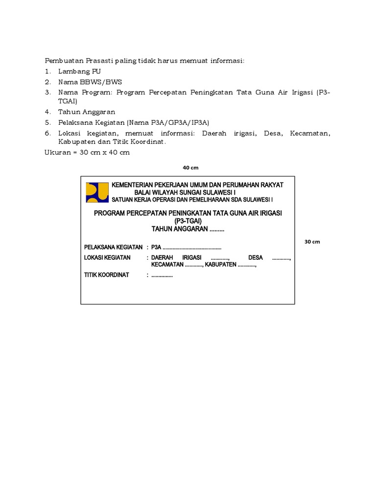 Format 27 Prasasti Kegiatan | PDF