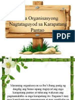 Mga Organisasyong Nagtataguyod Sa Karapatang Pantao
