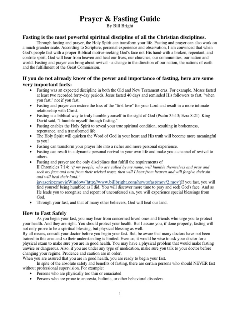 Prayer Fasting Guide | Fasting | Juice
