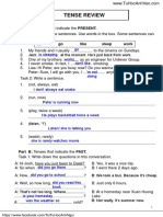 Tense Review: Part A: Tenses That Indicate The PRESENT