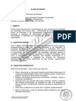 Plano de Ensino - Estratégias de Intervenção Psicológica (Supervisão)