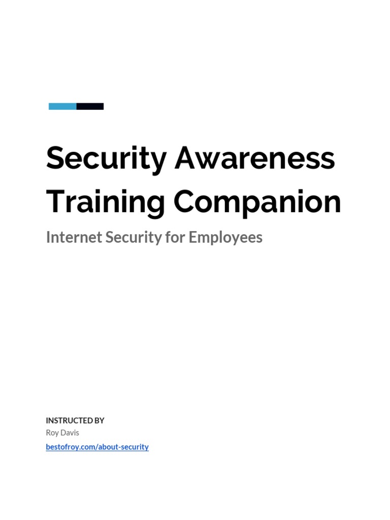 Security Awareness Training Internet Security For Employees Course ...