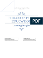 Asian Development Foundation College Philosophy of Education