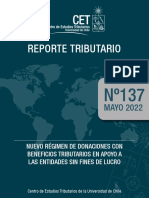 rt137 Nuevo Régimen de Donaciones Con Beneficios Tributarios en Apoyo A Las Entidades Sin Fines de Lucro