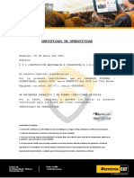 Certificado de Operatividad