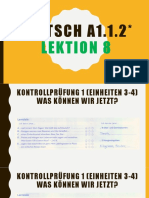 Deutsch A1.1.2 Freitags Woche 8-9