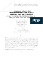 Peribahasa Melayu Dan Terjemahannya Dalam Bahasa Inggeris Dari Aspek Budaya