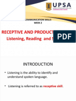 WEEK 1 B Receptive-Productive Skills