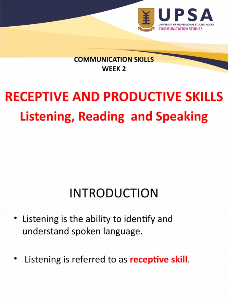 WEEK 1 B Receptive-Productive Skills | PDF | Vocabulary | Schema ...