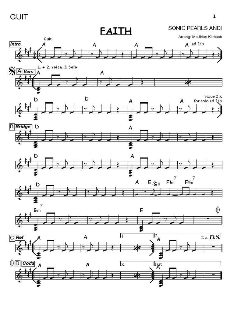Faith - George Michael Chords & Tabs | PDF