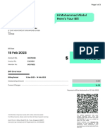 Mobile bill details for Mohammad Abdul