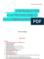 Cours D'introduction À La Psychologie Et À La Connaissance de Soi