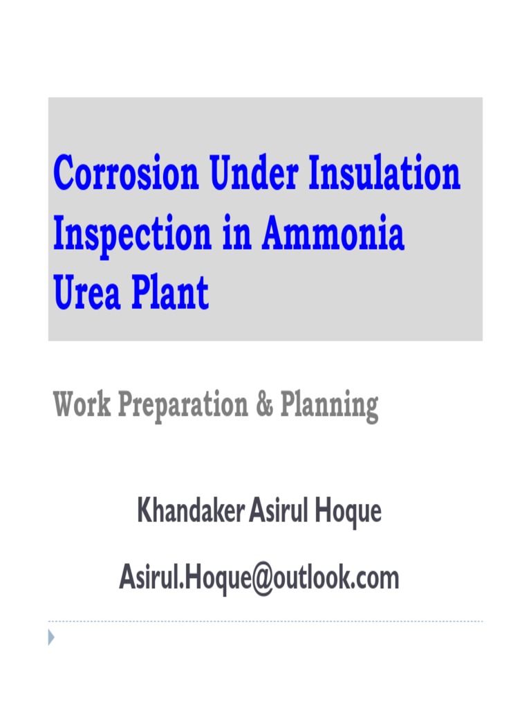 Corrosion Under Insulation Inspection in Ammonia Urea Plant PDF