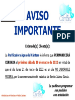 Aviso Importante - 19.marzo2022 - NO LABORABLE FEDERAL