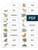 Animal Dominoes Flashcards