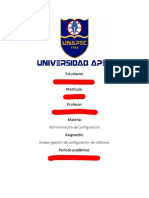 Ensayo Gestion de Configuracion de Software