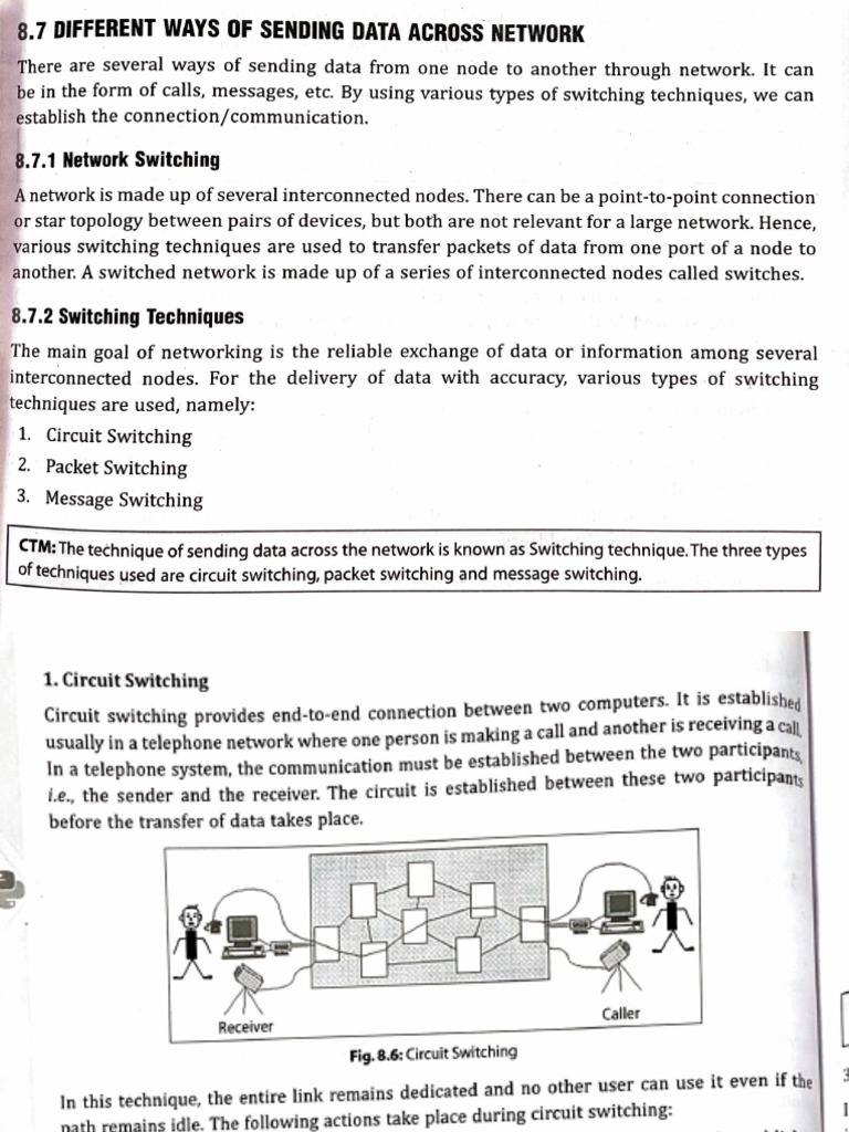 Circuit Message Packet Switching PDF Computer Network Packet