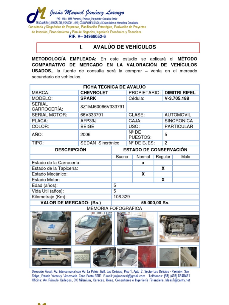 AVALÚO DE VEHÍCULOS