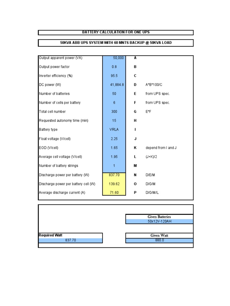 UPS Battery Configuration Guide | PDF
