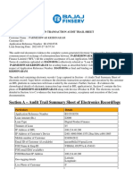 Audit Trail Sheet