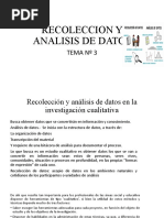 Tema #3 - Recoleccion y Analisis de Datos