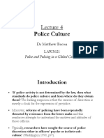 Lecture 4 - Police Culture