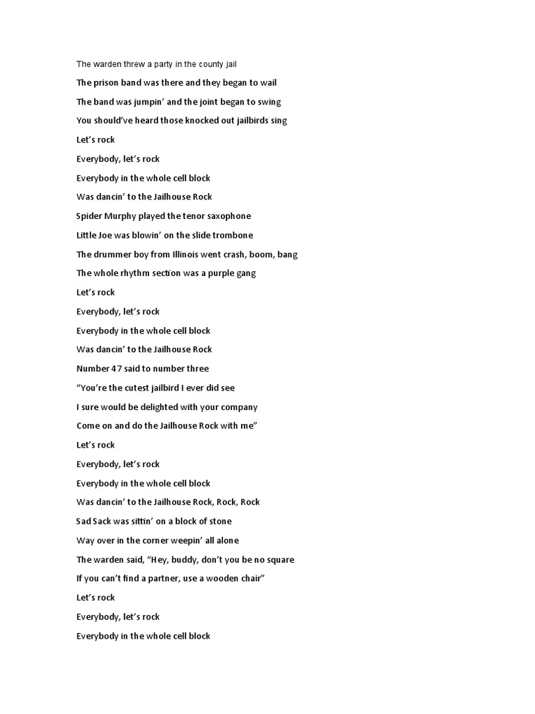 The Warden Threw A Party in The County Jail PDF