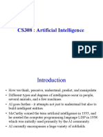 CS308: An Introduction to Artificial Intelligence