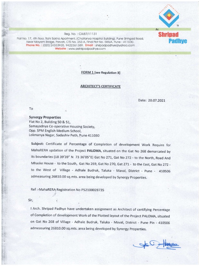 2-architect-s-certificate-of-percentage-of-completion-of-work-form-1