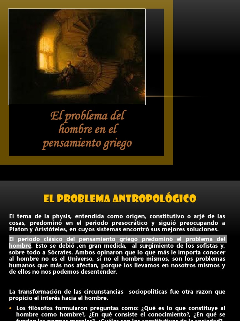 Cap. 4 El Problema Del Hombre en El Pensamiento Griego | PDF | Platón ...