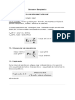 Resumos de química: volume molar, composição da troposfera e reações fotoquímicas