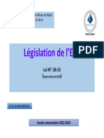 Legislation de L'eau 2022 - 2023