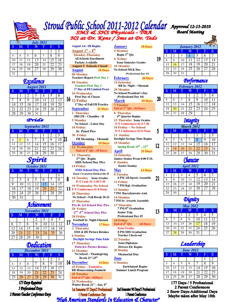 2011-12 School Calendar | PDF | Schools | Behavior Modification