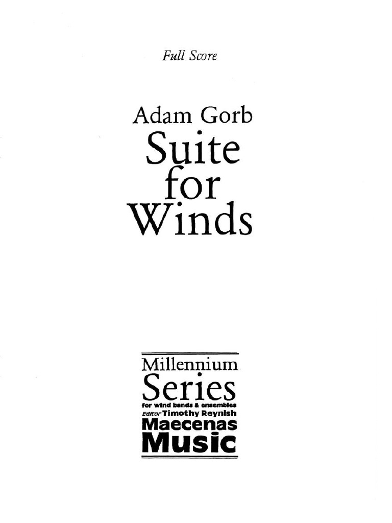 Suite For Winds - Adam Grob (Score-Separada) | PDF