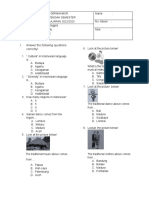 SOAL PTS KLS 4 SEMESTER 1 Bahasa Inggris