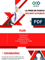 La Prise de Parole devant le public