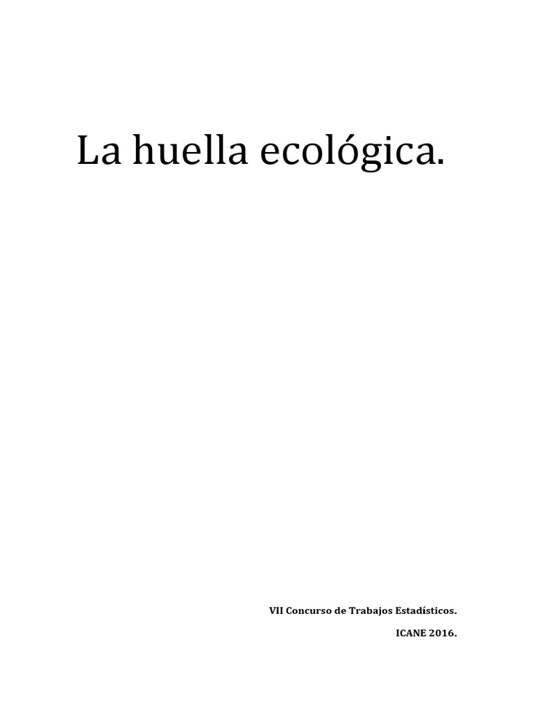 La Huella Ecologica | PDF | Entorno natural