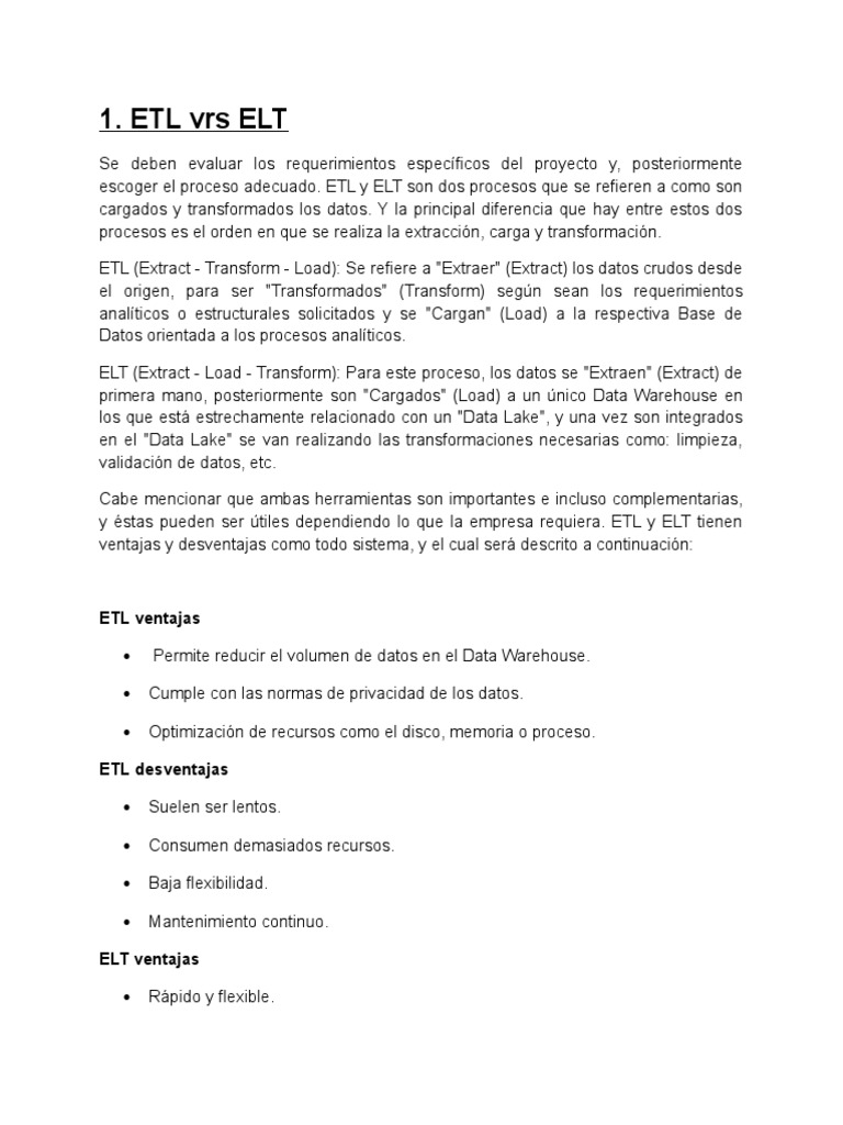 ETL Vs ELT | PDF