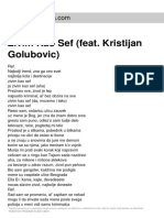 Zivim Kao Sef (Feat. Kristijan Golubovic) : Deniro