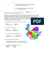 Examen Grado 4 Tercer Periodo