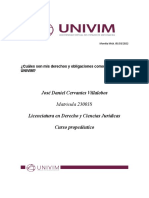 Derechos y Obligaciones Univim