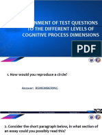 Alignment of TQ To The Different Cognitive Dimensios