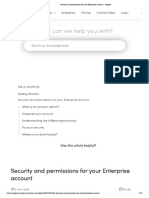 Security and Permissions For Your Enterprise Account - Support