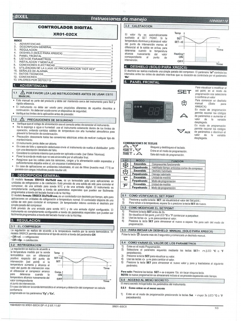 DIXELL XR100 MANUAL PDF visual data 8