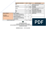 Horário de aula 4o e 5o ano com componentes curriculares e dias da semana