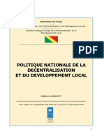 Politique Nationale de La Decentralisation Et Du Developpement Local