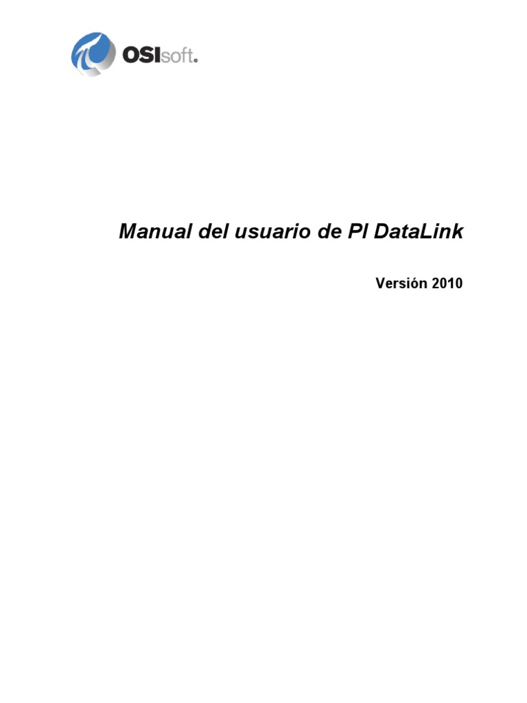 PI Datalink 2010 User Guide ES | PDF | Microsoft Excel | Hoja de cálculo